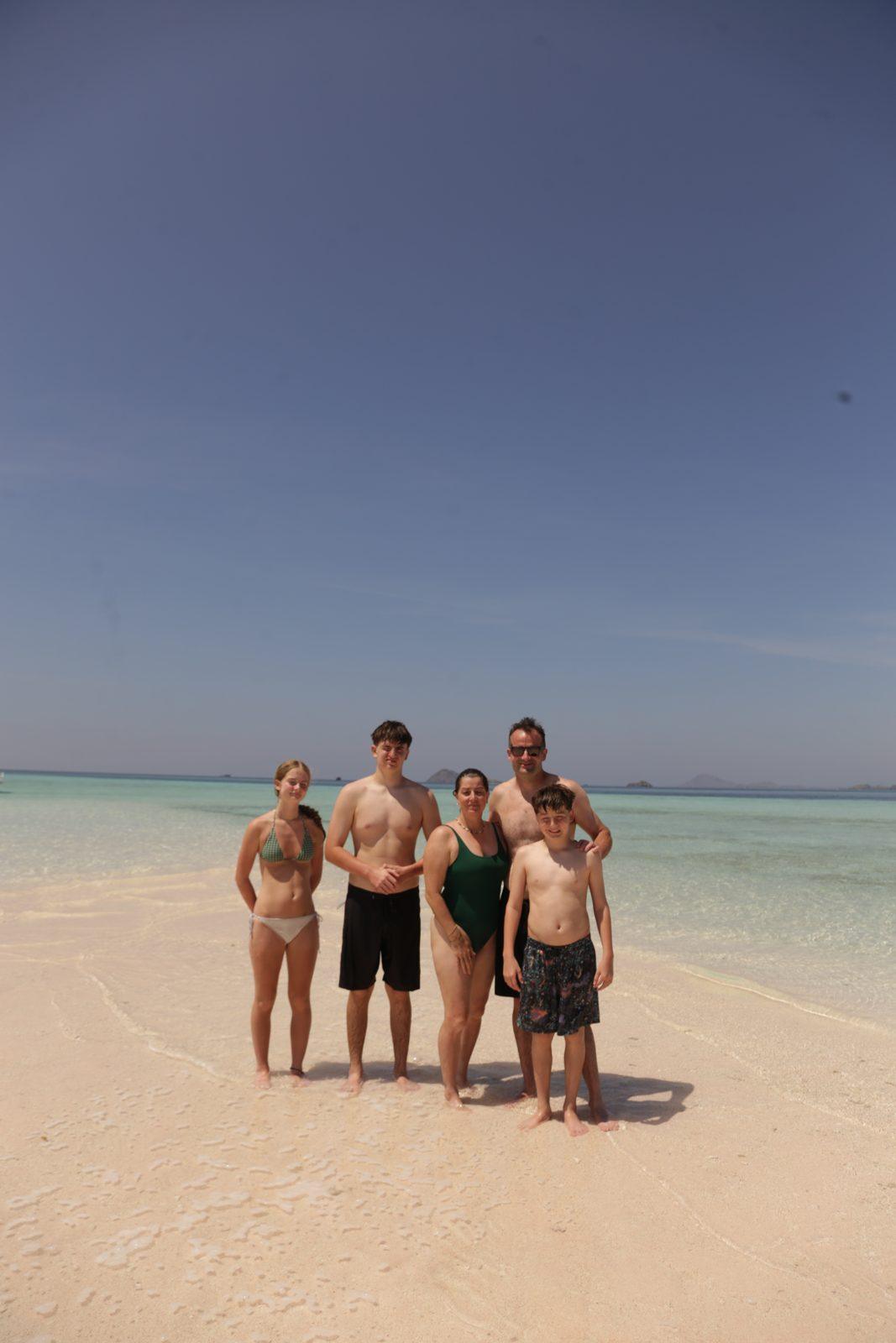 Taka Makassar – group standing on sandbar, shallow water (Taken on a real Komodo Explorer trip)